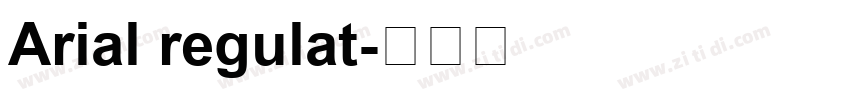 Arial regulat字体转换